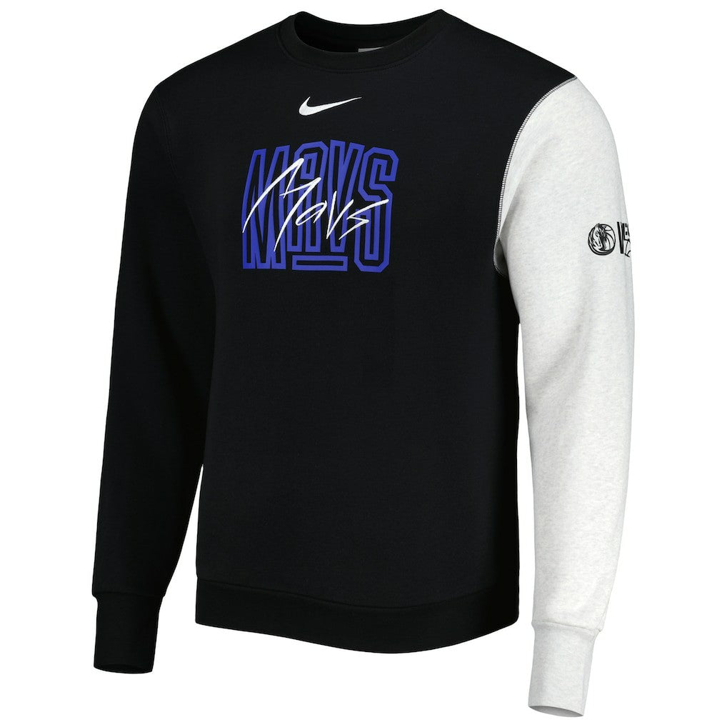 Dallas Mavericks Courtside Versus Force & Flight Pullover Sweatshirt sale - Black/Heather Gray cheap