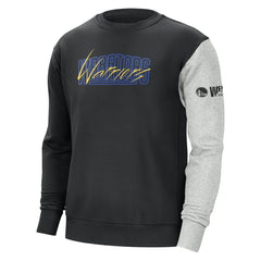 Golden State Warriors Courtside Versus Force & Flight Pullover Sweatshirt sale - Black/Heather Gray shop
