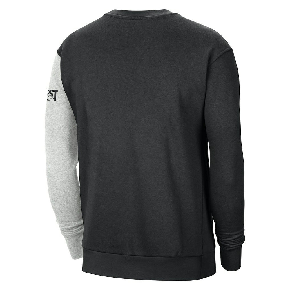 Golden State Warriors Courtside Versus Force & Flight Pullover Sweatshirt sale - Black/Heather Gray shop