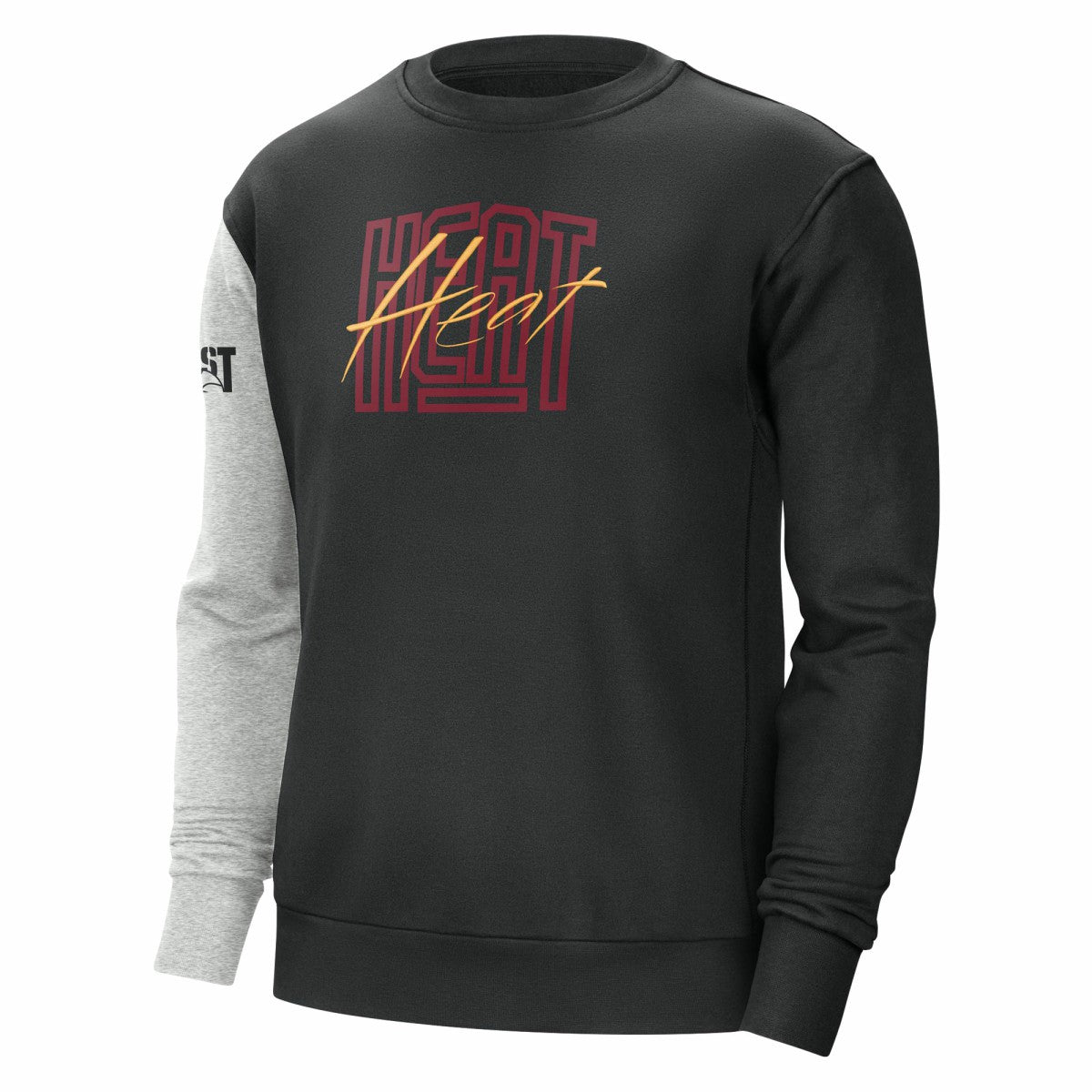 Miami Heat Courtside Versus Force & Flight Pullover Sweatshirt - Black/Heather Gray outlet