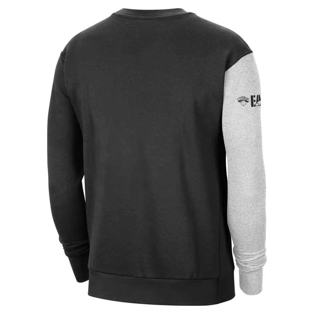 New York Knicks Courtside Versus Force & Flight Pullover Sweatshirt - Black/Heather Gray shop