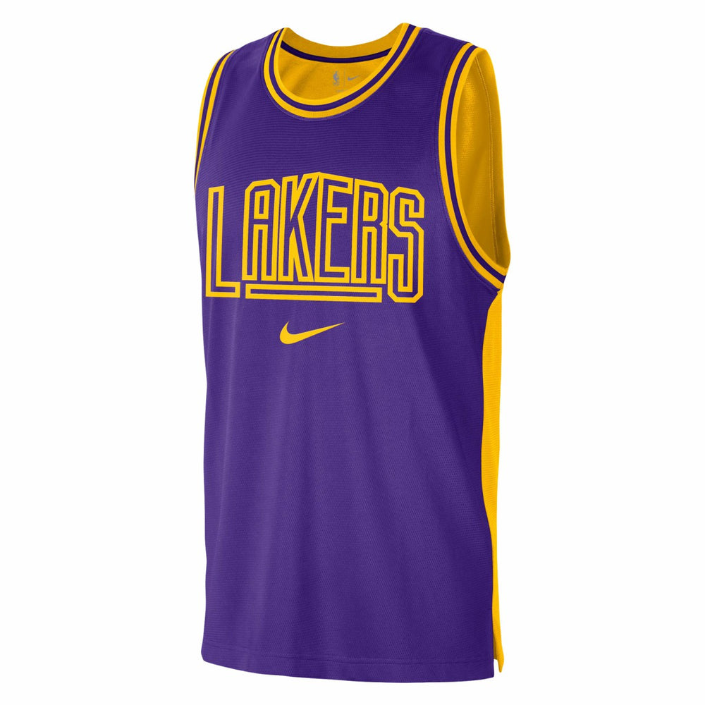 Los Angeles Lakers Courtside Versus Force Split DNA Performance Mesh Tank Top - Purple/Gold sale