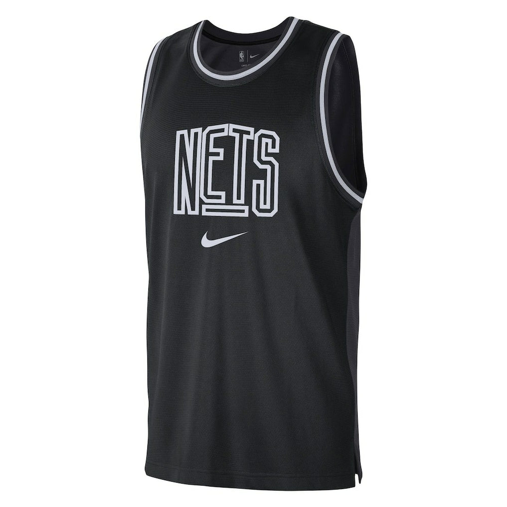 Brooklyn Nets Courtside Versus Force Split DNA Performance Mesh Tank Top - Black/Anthracite sale