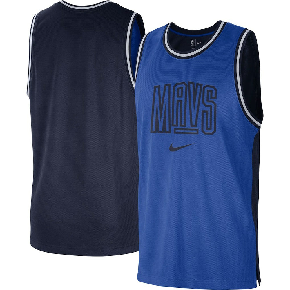 Dallas Mavericks Courtside Versus Force Split DNA Performance Mesh Tank Top sale - Blue/Navy discount