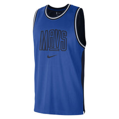Dallas Mavericks Courtside Versus Force Split DNA Performance Mesh Tank Top sale - Blue/Navy discount