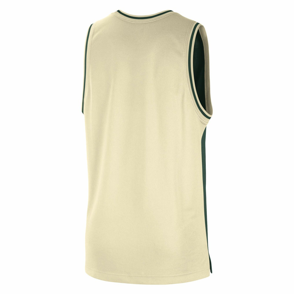 Milwaukee Bucks Courtside Versus Force Split DNA Performance Mesh Tank Top - Hunter Green/Cream cheap