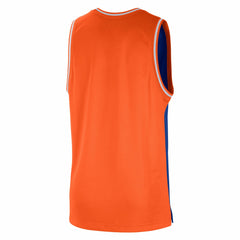 New York Knicks Courtside Versus Force Split DNA Performance Mesh Tank Top - Blue/Orange for sale