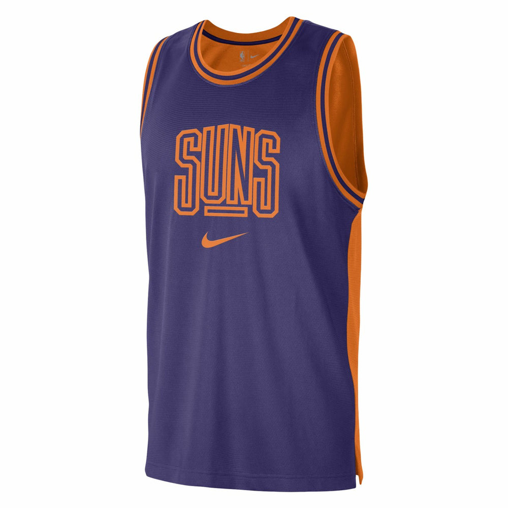 Phoenix Suns Courtside Versus Force Split DNA Performance Mesh Tank Top - Purple/Orange discount