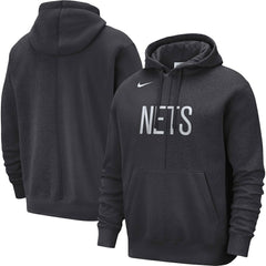 Brooklyn Nets Courtside Versus Stitch Split Pullover Hoodie - Anthracite discount