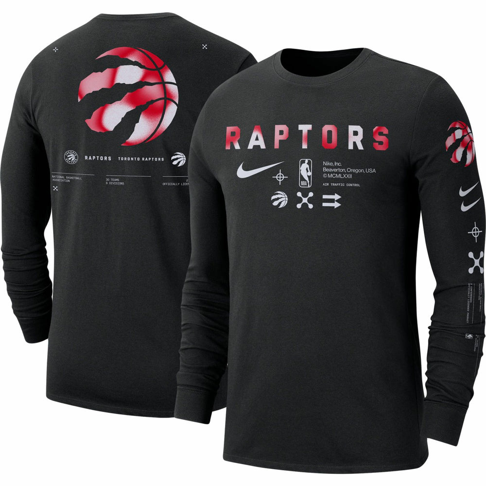 Toronto Raptors Essential Air Traffic Control Long Sleeve T-Shirt - Black on sale