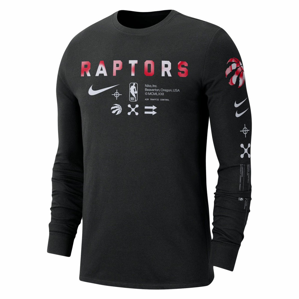 Toronto Raptors Essential Air Traffic Control Long Sleeve T-Shirt - Black on sale