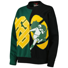 Green Bay Packers Women's Big Face Pullover Sweatshirt - Green/Black discount