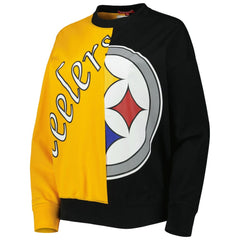 Pittsburgh Steelers Women's Big Face Pullover Sweatshirt - Black/Gold discount