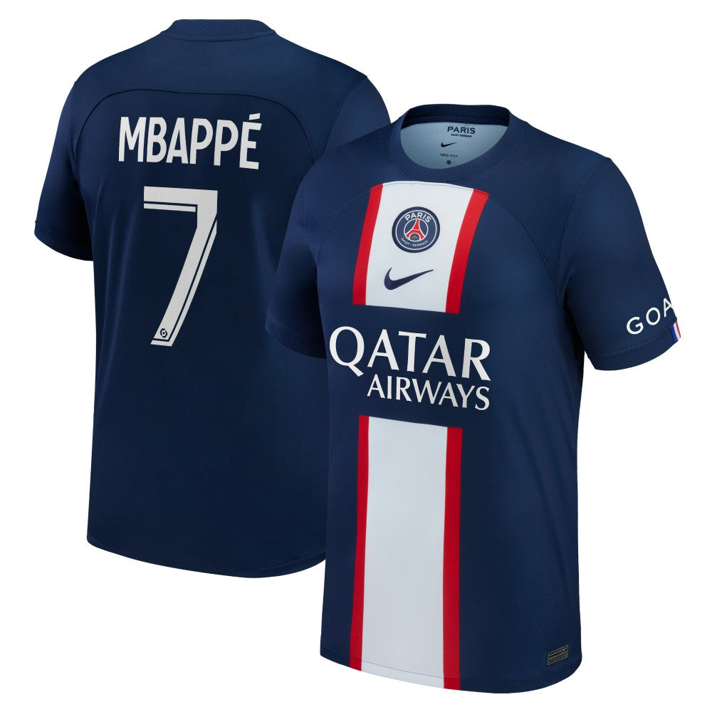 Kylian Mbappé Paris Saint-Germain 2022/23 Home Replica Player Jersey - Blue shop