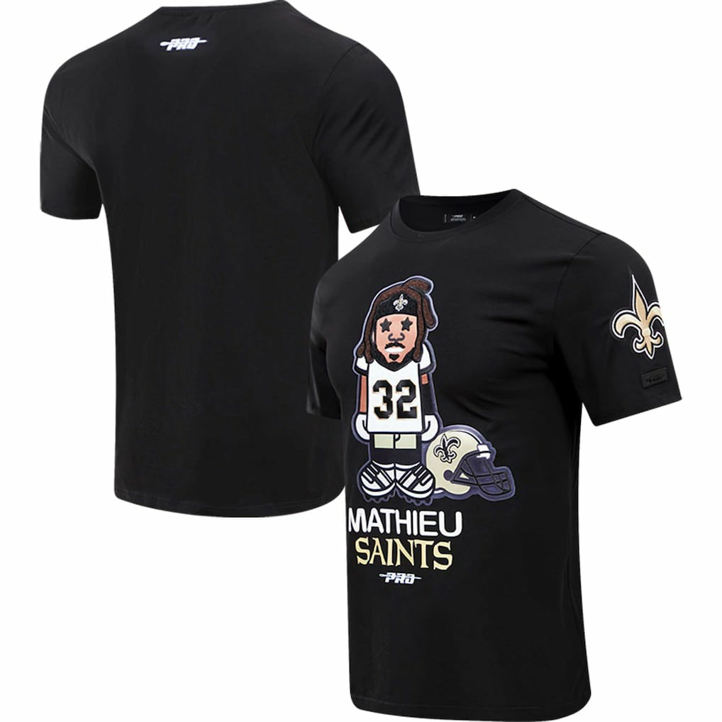 Tyrann Mathieu New Orleans Saints Pro Standard Player Avatar Graphic T-Shirt - Black for sale