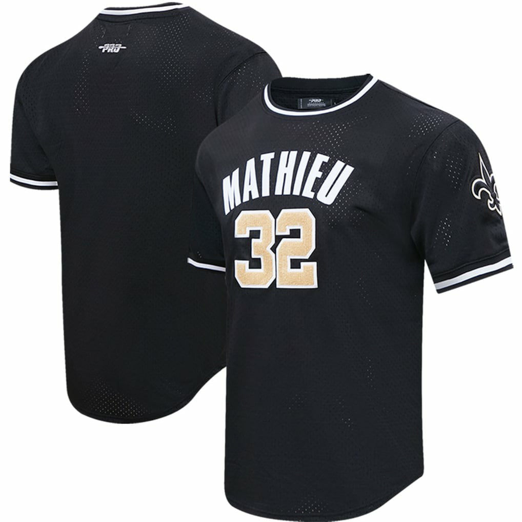 Tyrann Mathieu New Orleans Saints Pro Standard Mesh Player Name & Number Top - Black on sale