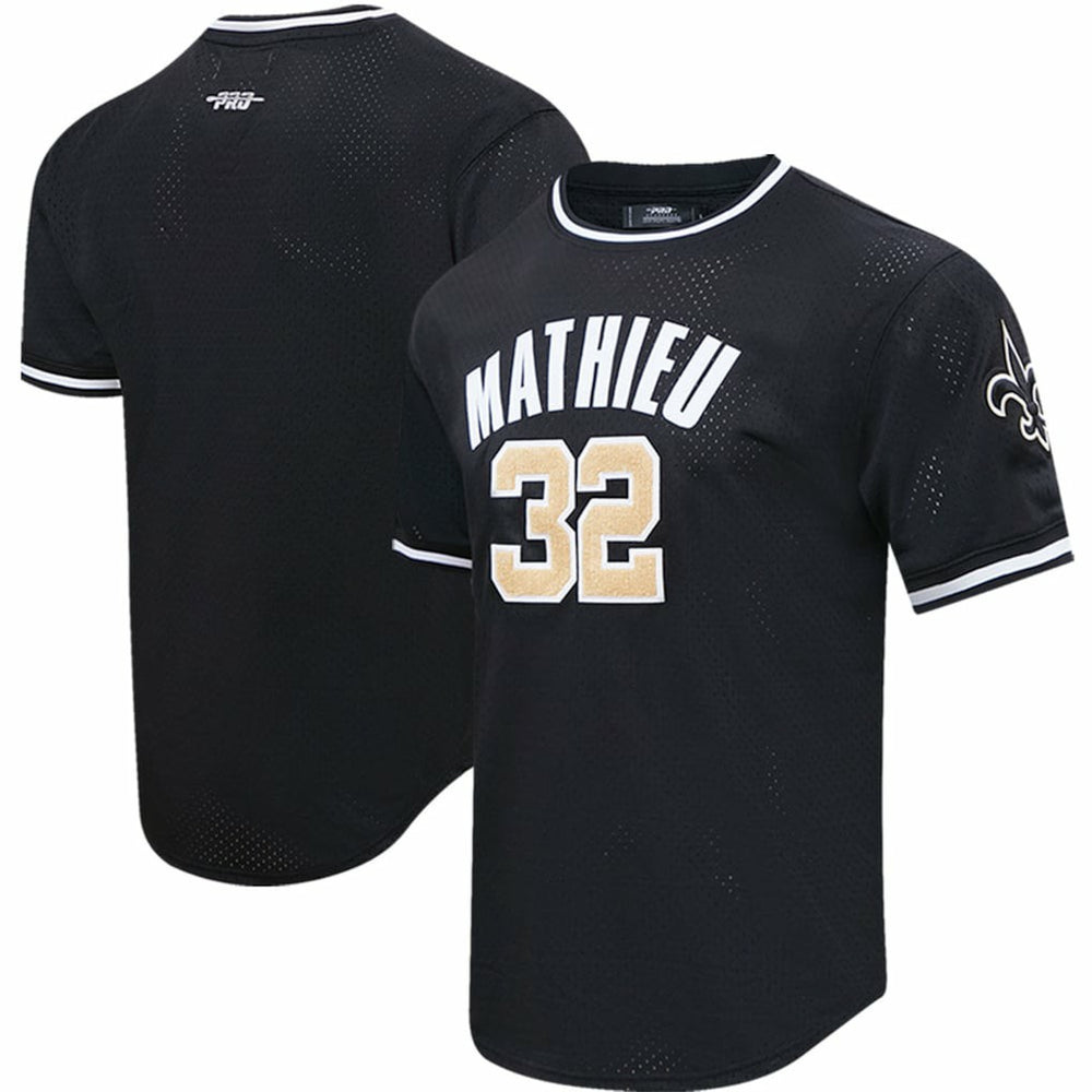 Tyrann Mathieu New Orleans Saints Pro Standard Mesh Player Name & Number Top - Black on sale