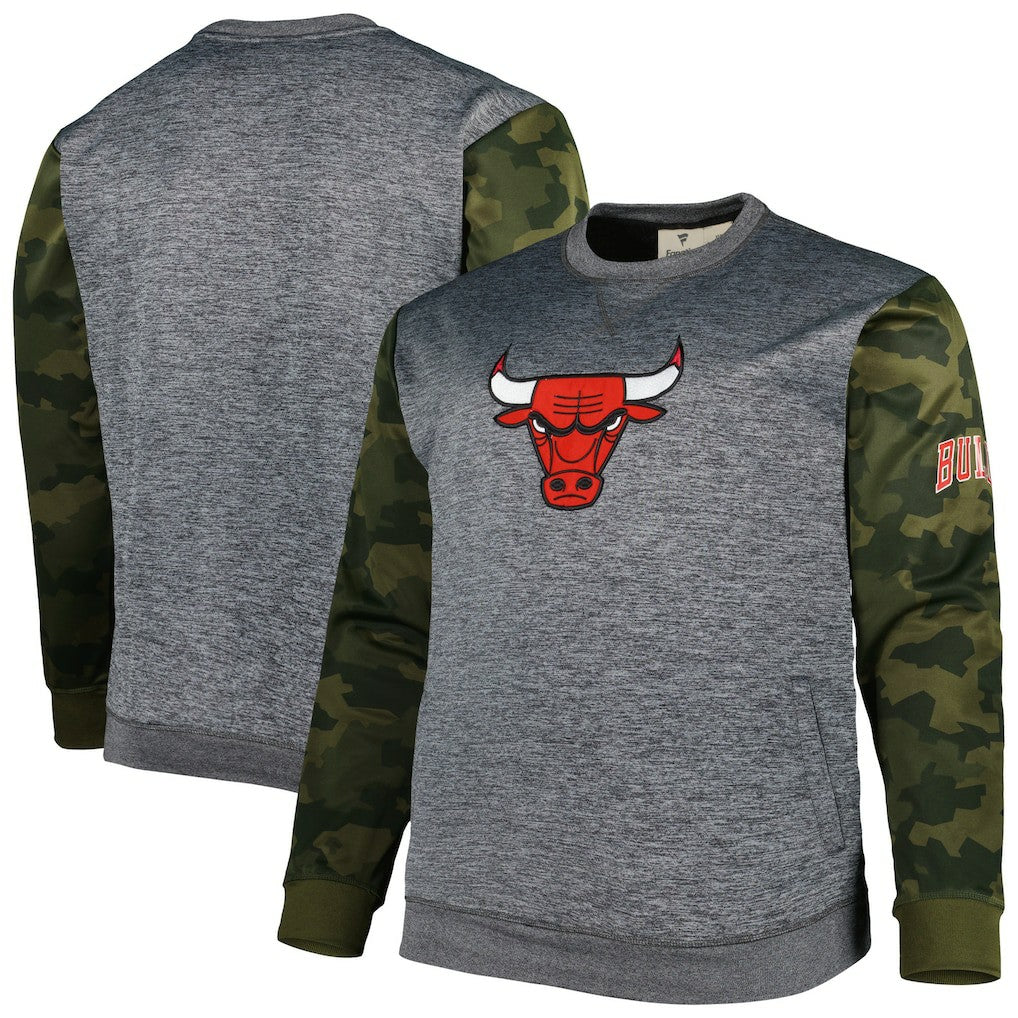 Chicago Bulls Big & Tall Camo Stitched Sweatshirt - Heather Charcoal shop