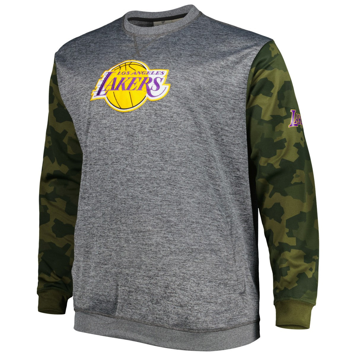 Los Angeles Lakers Big & Tall Camo Stitched Sweatshirt - Heather Charcoal on sale