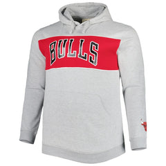 Chicago Bulls Big & Tall Wordmark Pullover Hoodie sale - Heather Gray shop