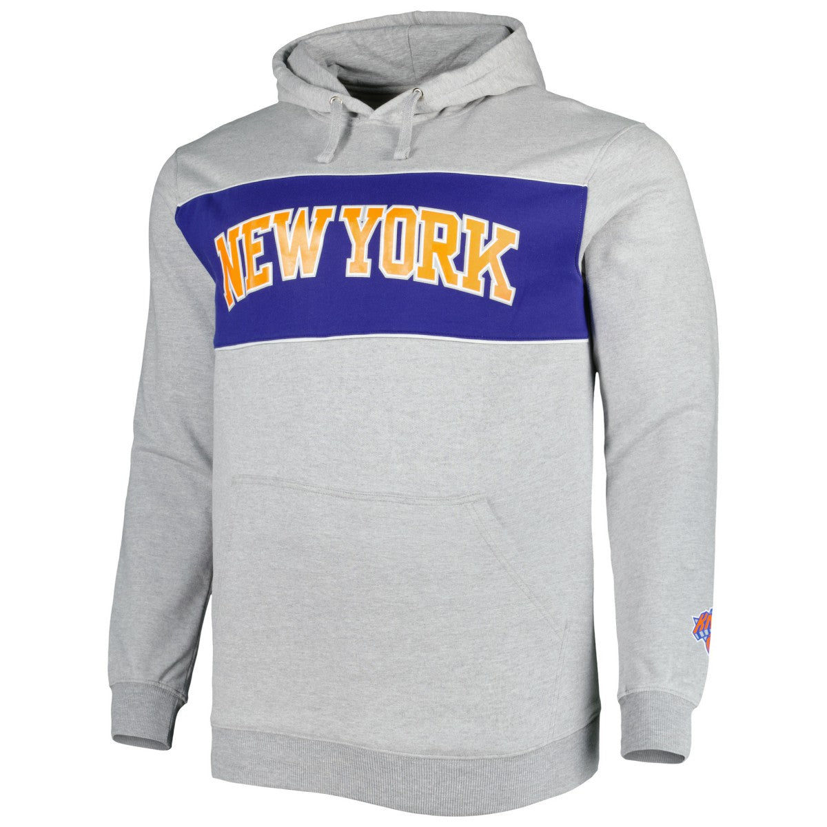 New York Knicks Big & Tall Wordmark Pullover Hoodie - Heather Gray on sale