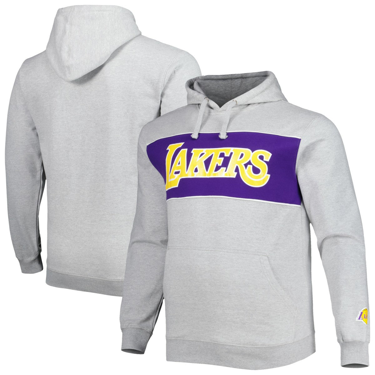 Los Angeles Lakers Big & Tall Wordmark Pullover Hoodie - Heather Gray online