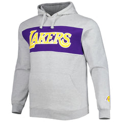 Los Angeles Lakers Big & Tall Wordmark Pullover Hoodie - Heather Gray online