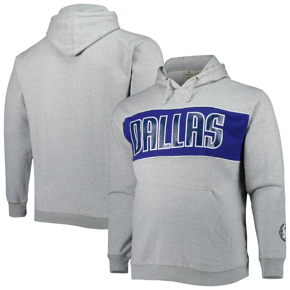 Dallas Mavericks Big & Tall Wordmark Pullover Hoodie sale - Heather Gray outlet