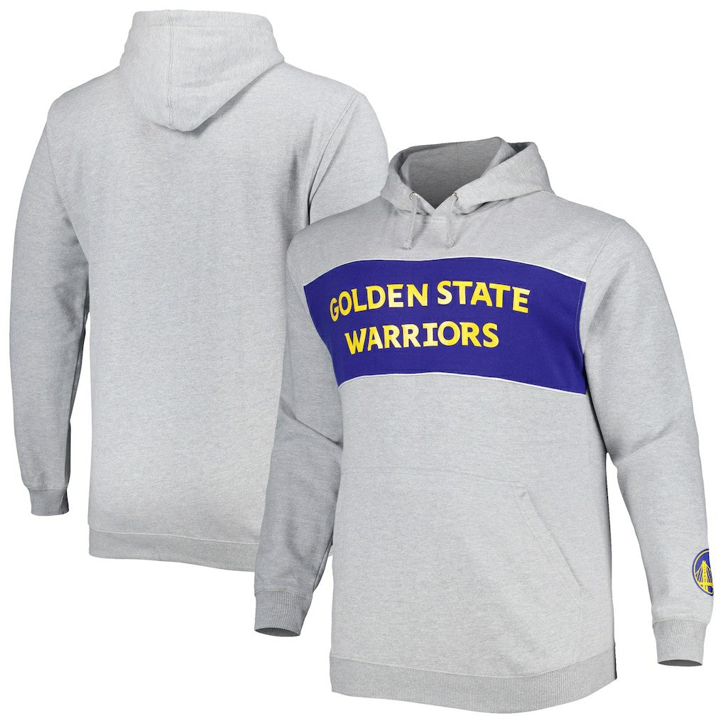 Golden State Warriors Big & Tall Wordmark Pullover Hoodie sale - Heather Gray outlet