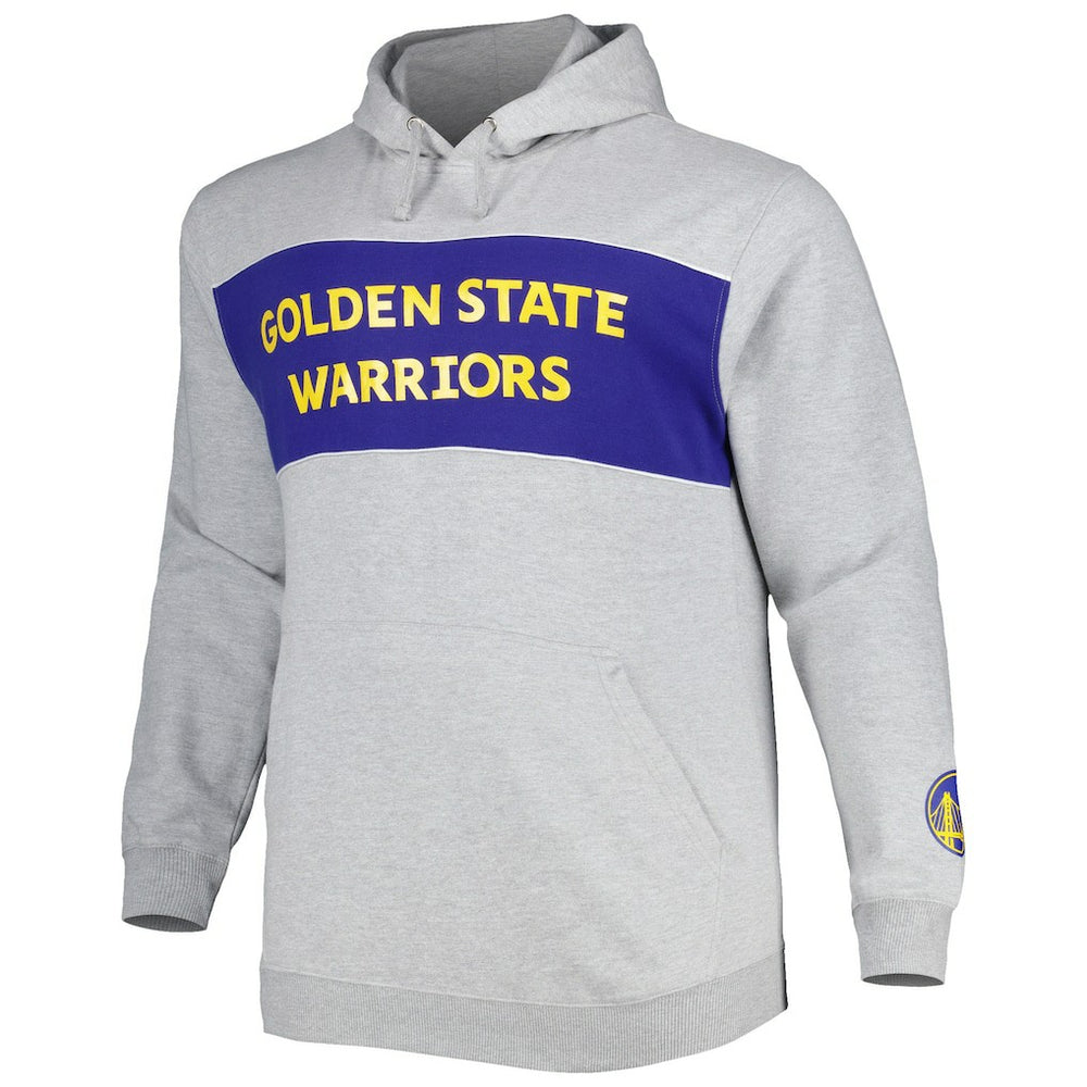 Golden State Warriors Big & Tall Wordmark Pullover Hoodie sale - Heather Gray outlet