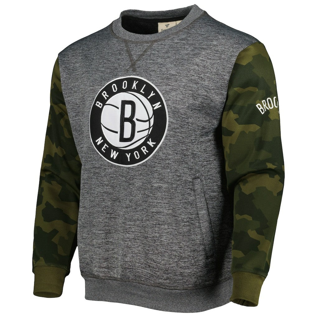 Brooklyn Nets Camo Stitched Sweatshirt - Heather Charcoal shop