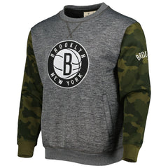 Brooklyn Nets Camo Stitched Sweatshirt - Heather Charcoal shop