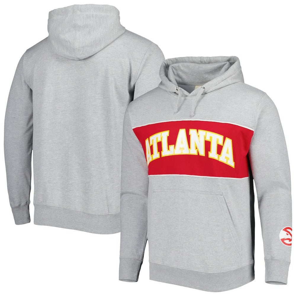 Atlanta Hawks Wordmark French Terry Pullover Hoodie - Heather Gray discount
