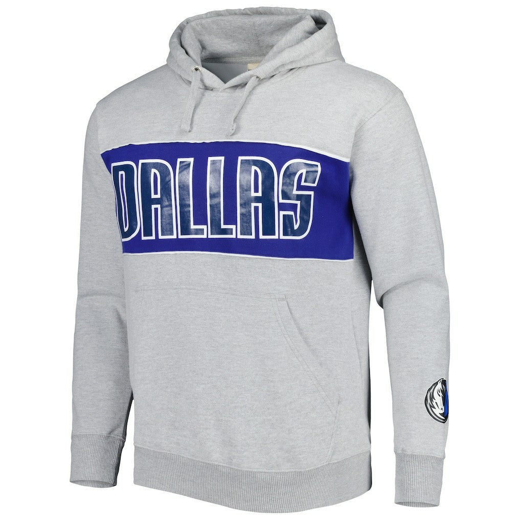 Dallas Mavericks Wordmark French Terry Pullover Hoodie sale - Heather Gray discount