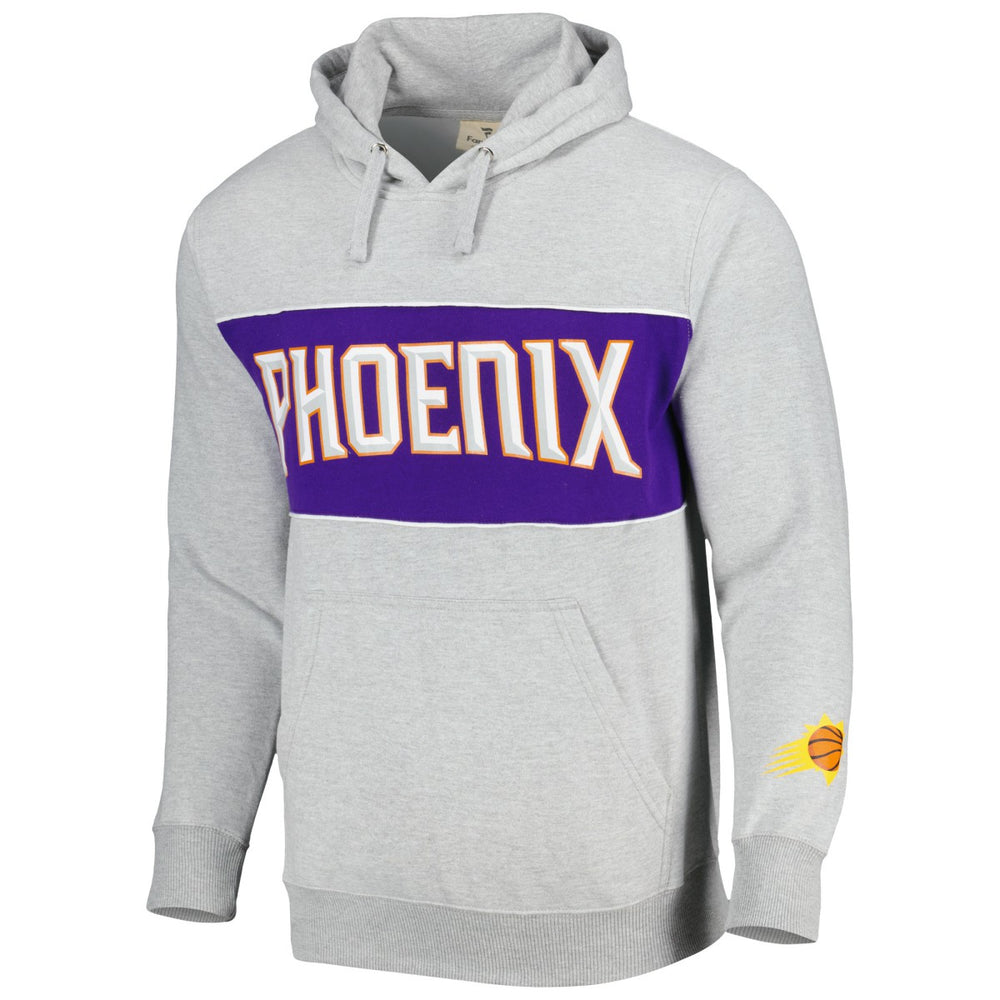 Phoenix Suns Wordmark French Terry Pullover Hoodie - Heather Gray on sale