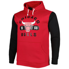Chicago Bulls Big & Tall Bold Attack Pullover Hoodie - Red/Black discount
