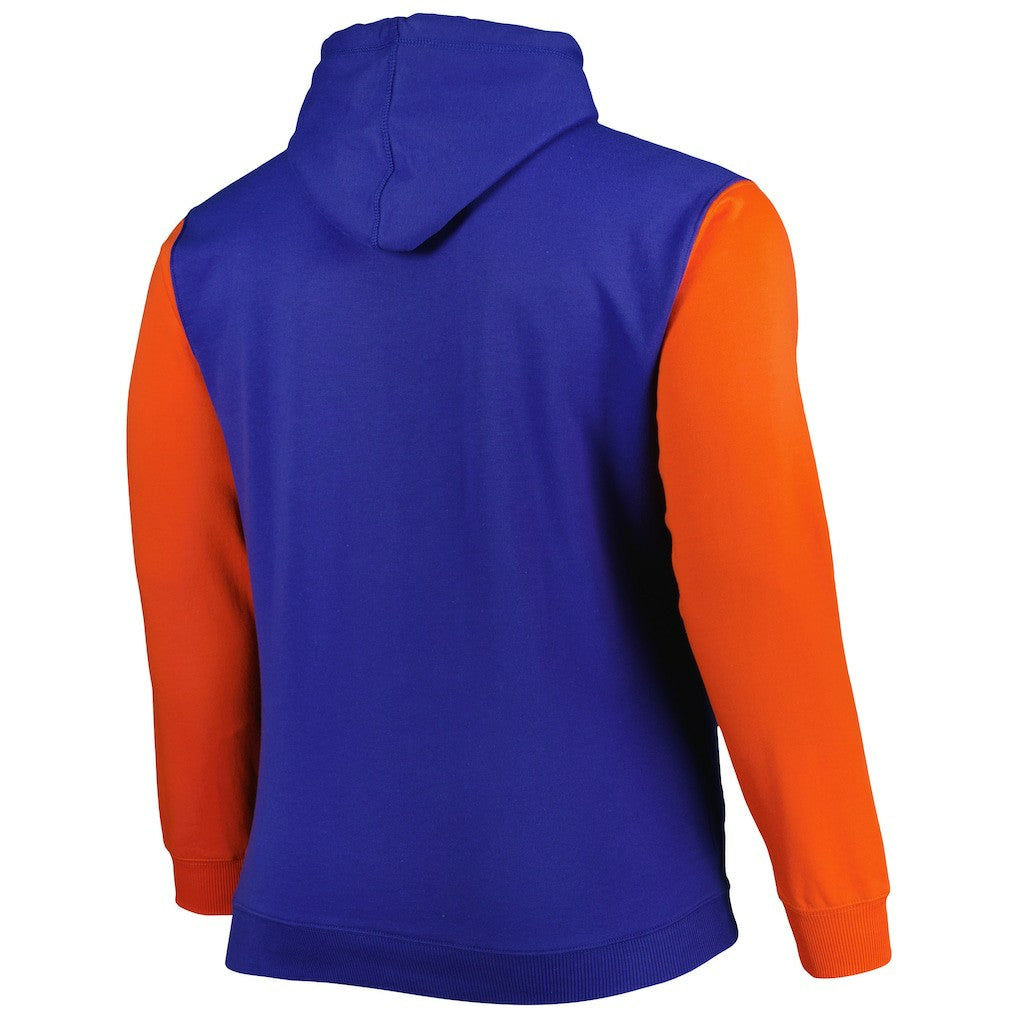 New York Knicks Big & Tall Bold Attack Pullover Hoodie - Blue/Orange for sale