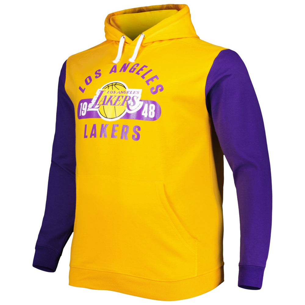 Los Angeles Lakers Big & Tall Bold Attack Pullover Hoodie - Gold/Purple cheap