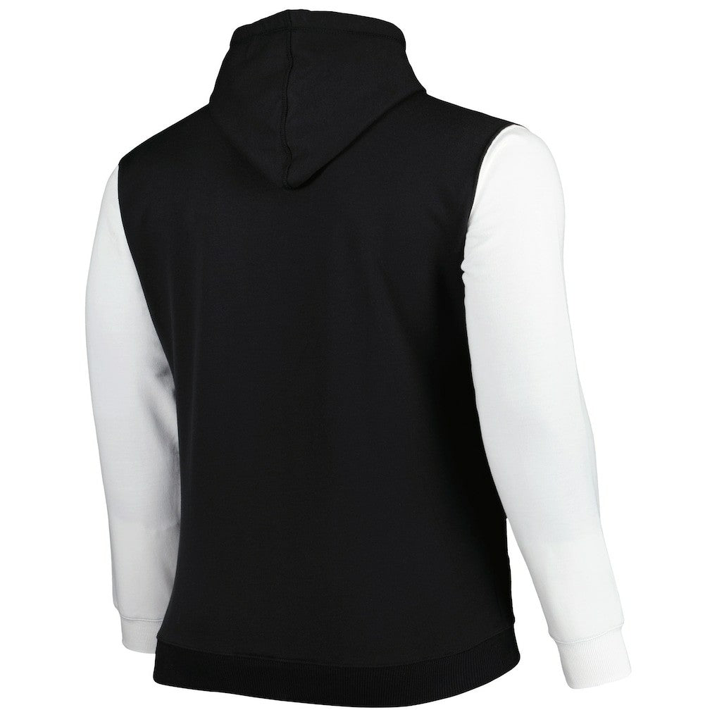 Brooklyn Nets Big & Tall Bold Attack Pullover Hoodie - Black/White outlet