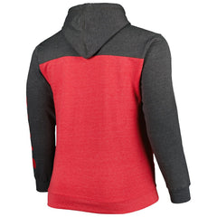 Chicago Bulls Big & Tall Down and Distance Full-Zip Hoodie - Heathered Red/Heathered Black sale