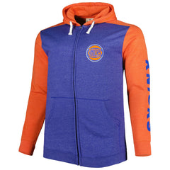 New York Knicks Big & Tall Down and Distance Full-Zip Hoodie - Heathered Blue/Heathered Orange online