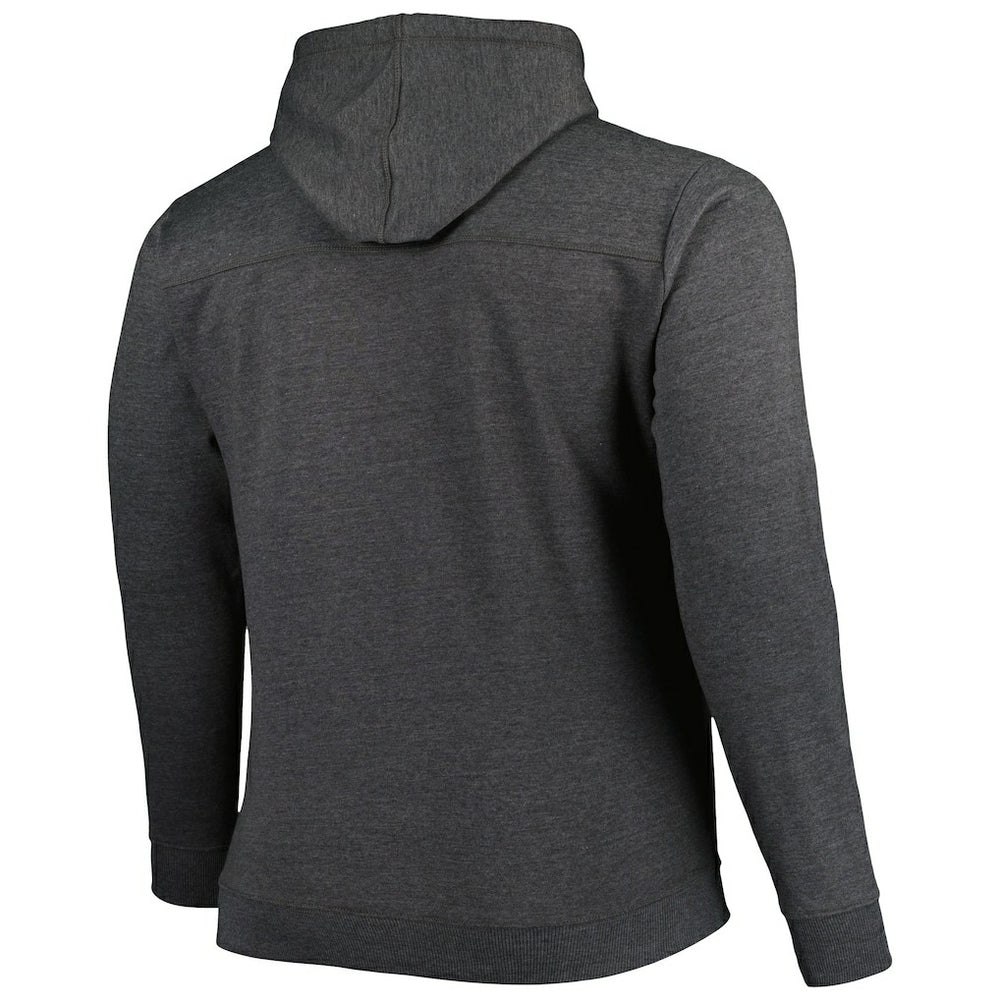 Brooklyn Nets Big & Tall Down and Distance Full-Zip Hoodie - Heathered Black for sale