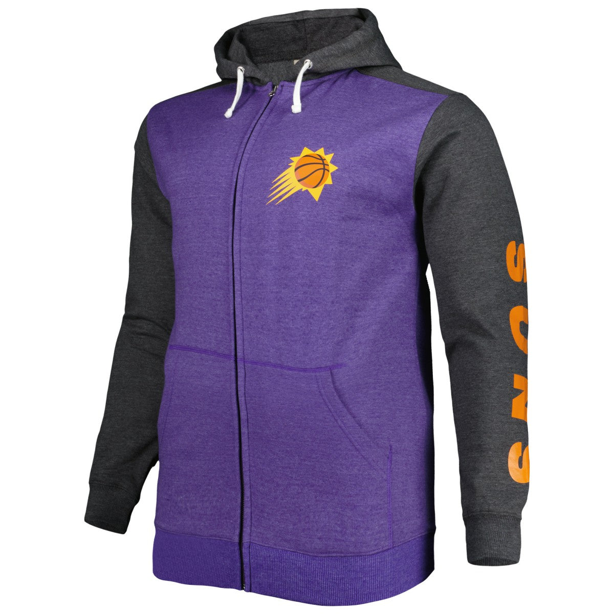 Phoenix Suns Big & Tall Down and Distance Full-Zip Hoodie - Purple/Heathered Black online