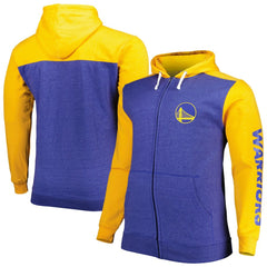 Golden State Warriors Big & Tall Down and Distance Full-Zip Hoodie sale - Royal/Gold discount