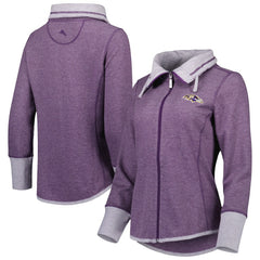 Baltimore Ravens Women's Sport Sun Fade Full-Zip Sweatshirt - Heathered Purple cheap