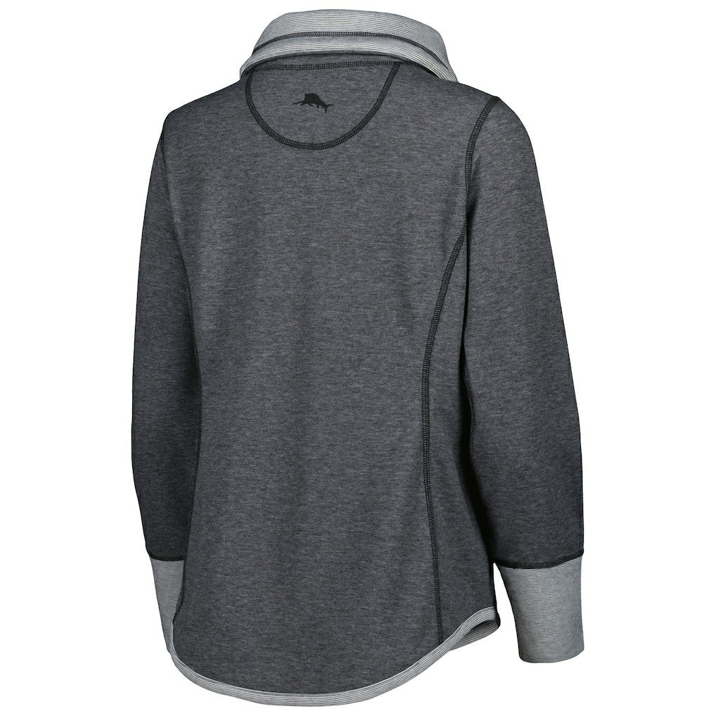 Cleveland Browns Women's Sport Sun Fade Full-Zip Sweatshirt - Heathered Black cheap