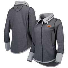 Washington Commanders Women's Sport Sun Fade Full-Zip Sweatshirt - Heathered Black discount