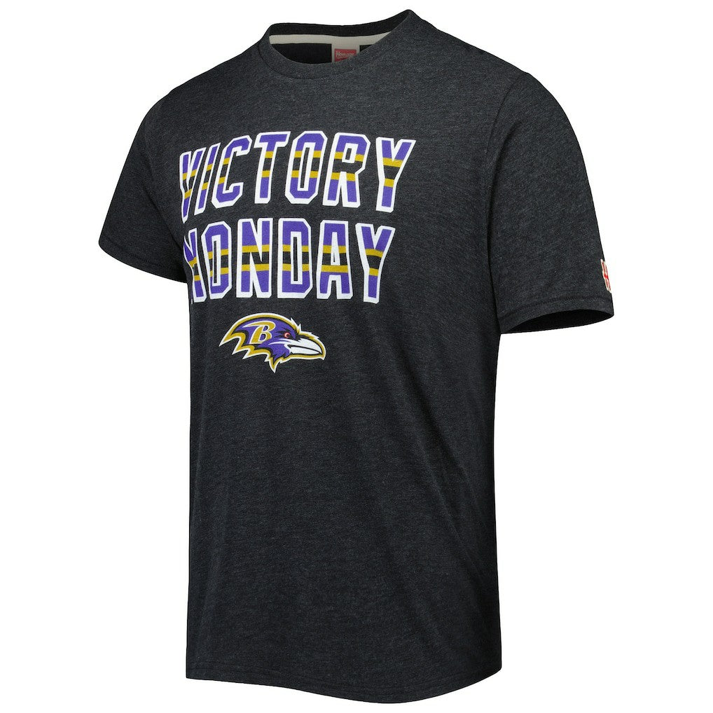 Baltimore Ravens Homage Victory Monday Tri-Blend T-Shirt - Charcoal on sale