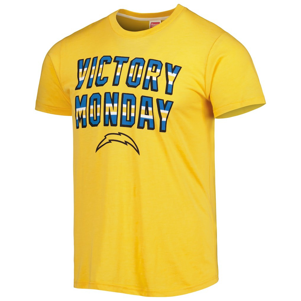 Los Angeles Chargers Homage Victory Monday Tri-Blend T-Shirt - Gold discount
