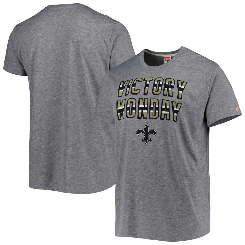 New Orleans Saints Homage Victory Monday Tri-Blend T-Shirt - Gray discount